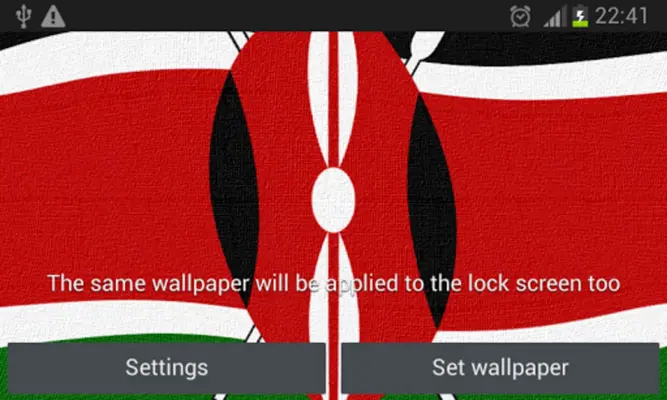 Kenya Flag Live Wallpaper android App screenshot 0