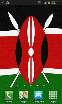 Kenya Flag Live Wallpaper android App screenshot 1